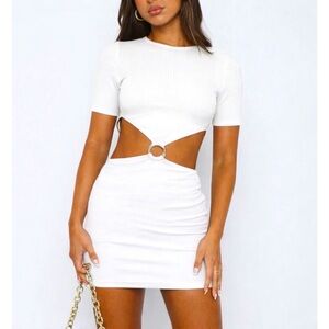 White Cut Out Dress